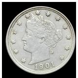 1904 V Nickel VF+
