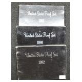 (3) Proof Sets 1980, 81, 82