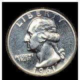 1961 Proof W. Quarter