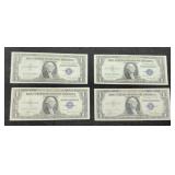 (4) 1935 $1 Silver Certificate Notes