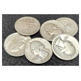 (6) W. Quarters 1936, 37, 41, 42, 43, 50-S