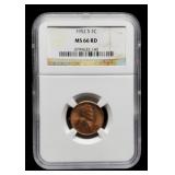 1952-S Slab L. Cents NGC MS66 RD