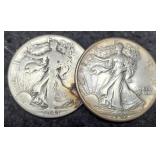 (2) W. Liberty Half Dollars 1941, 43-D