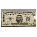 1934A $5 Silver Certificate Note VF