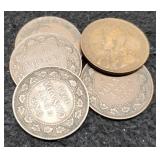 (5) Canada Large Cents 1911, 17, 18, 19, 20