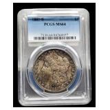 1881-S Slab Morgan Dollar PCGS MS64 Toned