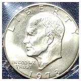 1973 S Uncirculated Silver Ike Dollar in Envelope
