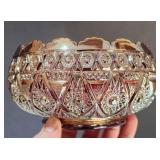 Imperial Glass Ruby Red 7" Bowl Gold
