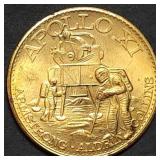Apollo XI Moon Landing Bronze Medal 26mm