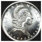 1 Troy Oz .999 Silver Liberty Metals Round
