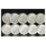 10 Roosevelt 90% Silver Dimes