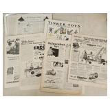 Group of Pre-WW2 Toy Advertisements Erector +