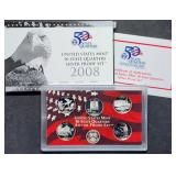 2008 Statehood Quarters Silver Proof Set MIB