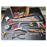 Tools incl. Saws, Tin Snips, Pliers, Pullers,
