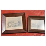 1854 & 1861 Currier & Ives Framed Lithos