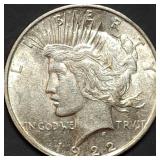 1922 Peace Silver Dollar BU Toned