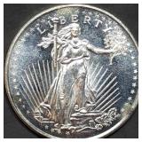 1 Troy Oz .999 Silver Liberty Round