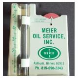 Meier Oil Service Metal Advertising Rain Gauge