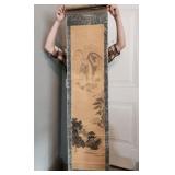 Antique Japanese Hanging Scroll Artwork, Signed