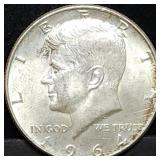 Gem BU 1964 Kennedy 90% Silver Half Dollar Nice