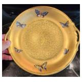 Pickard 22kt Gold Butterfly Cookie Plate Signed
