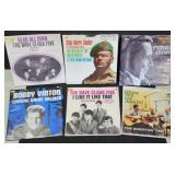 Six 45 RPM Records in Original Picture Sleeves