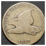 1857 Flying Eagle Cent, Nice Coin