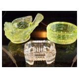 Salt Cellars incl. Vaseline Bird, Oval & EAPG