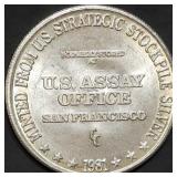 1 Troy Oz .999 Silver Strategic Stockpile Round
