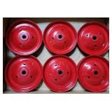 Set of 6 IH Red Pedal Tractor Front Disc Rims