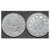 Pair of Replica 1776 Pewter Continental Fugio