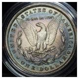 1880 Morgan Silver Dollar, Reverse Toned