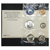 1965 Special Mint Set in Envelope, Silver Kennedy