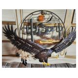 Southwestern Eagle Motif Metal Wall Art 18"