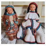 Loretta Daum Byrne 1988 Indian Dolls 13" Native