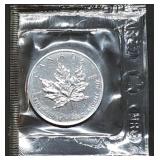 1989 Canada 1oz Silver Maple Leaf .9999