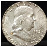 1952 Franklin Silver Half Dollar BU