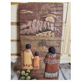 Native American Southwestern 25" Wall Plaque