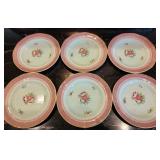 6 Adams Calyx Ware Lowestoft 6" Bread Plates