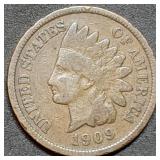 1909 Indian Head Cent, Better Date