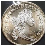 Vintage 1 Troy Oz .999 Silver Bust Dollar Round