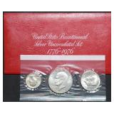 1976 Bicentennial Silver 3-Coin Uncirculated Set