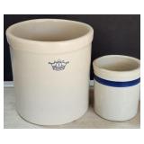 1 Gallon Crown & Small Blue Band Utensil Crocks