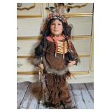 25" Native American Porcelain Doll