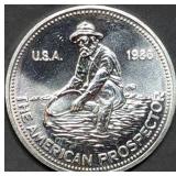 1 Troy Oz .999 Silver 1986 Engelhard Round
