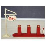 Matchbox Lesney Esso Gas Pumps & Sign