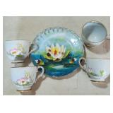 Paragon Water Lily Teacups & Prussian Plate