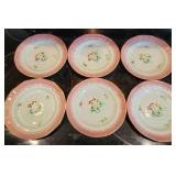 6 Adams Calyx Ware Lowestoft 6" Bread Plates