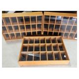 3 Wall Mountable Display Cases for Smalls,