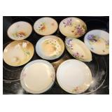 9pc Hand Painted Table Items Limoges, Meito, etc.
